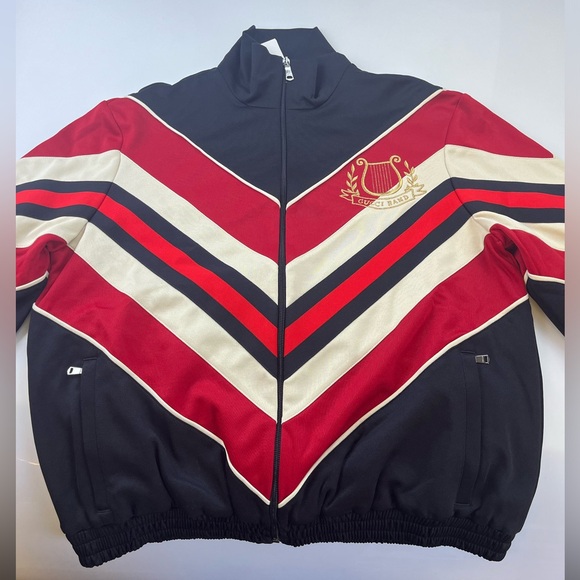 GUCCI Men’s Chevron Jersey Track Jacket N264-22 - Picture 10 of 15
